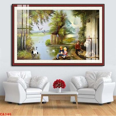 File tranh gốc PSD File tranh sơn dầu châu âu CA346 còn nguyên layer