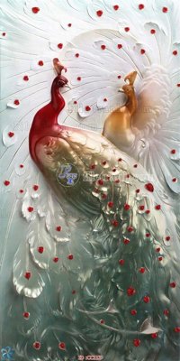 File gốc File gốc tranh chim công CC113 (in lụa) tranh phong thủy