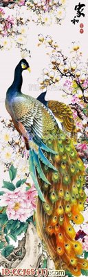 Tải file gốc File gốc tranh chim công CC165 (in bạt) quảng cáo