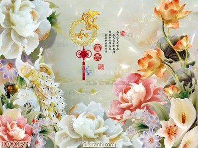 File in ấn File gốc tranh chim công CC175 (bản gốc) từ file gốc