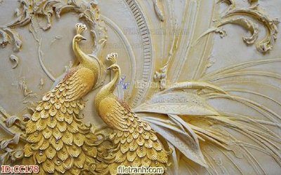 Download file File gốc tranh chim công CC178 (chuẩn in) File gốc tranh chim công CC178