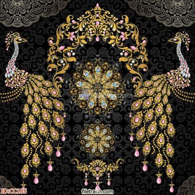 File gốc File gốc tranh chim công CC185 (thiết kế) độc quyền