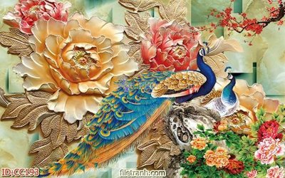 File gốc File gốc tranh chim công CC193 (phong cách) cổ điển