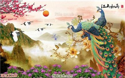 Tải về file gốc File gốc tranh chim công CC210 (dùng cho in quảng cáo)