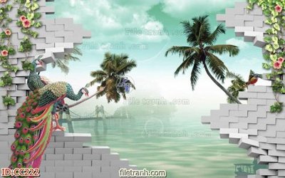 Tải file gốc File gốc tranh chim công CC222 (in không vỡ ảnh)