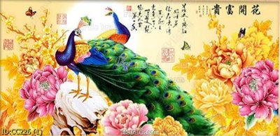 File gốc in ấn File gốc tranh chim công CC226 chuẩn màu CMYK