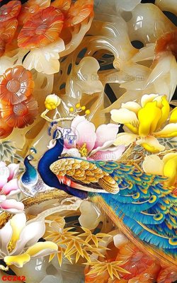 Tải file File gốc tranh chim công CC242 (gốc) chủ đề phong thủy