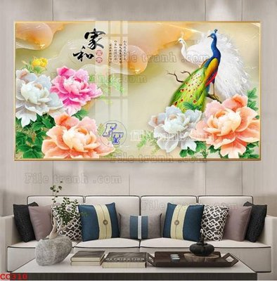 Tải file File gốc tranh chim công CC310 (gốc) in ấn chất lượng