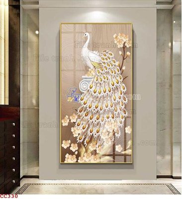 File gốc File gốc tranh chim công CC330 (ảnh chi tiết) để in lụa