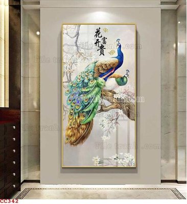 Mua file ảnh gốc File gốc tranh chim công CC342 (chất lượng cao)