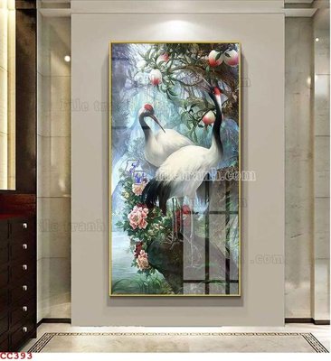 Tệp tin gốc File gốc tranh chim công CC393 (dùng cho in) File gốc tranh chim công CC393