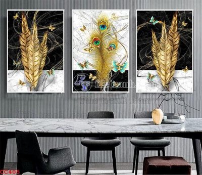 File in mica File gốc tranh chim công CC405 (bản gốc) siêu trong