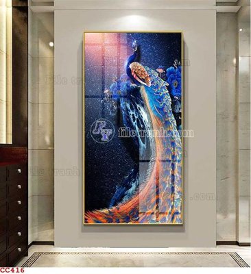 File gốc File gốc tranh chim công CC416 (chủ đề hiện đại) trang trí