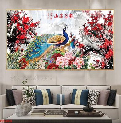 Tải file gốc File gốc tranh chim công CC450 (bản PSD) gốc