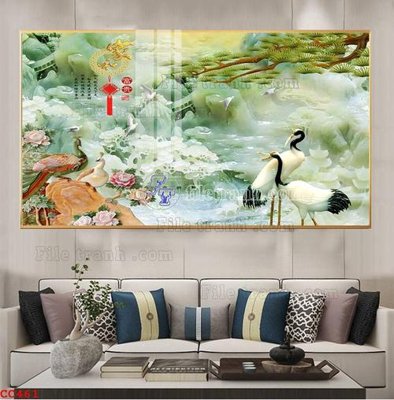 File tranh File gốc tranh chim công CC461 (ảnh gốc) sắc nét hoàn hảo