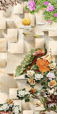 Download file File gốc tranh chim công CC6011 (chuẩn in) chất lượng cao