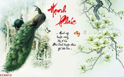 File tranh gốc PSD File gốc tranh chim công CC6012 còn nguyên layer