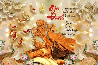 File gốc File gốc tranh chim công CC6013 (in lụa) tranh mã đáo
