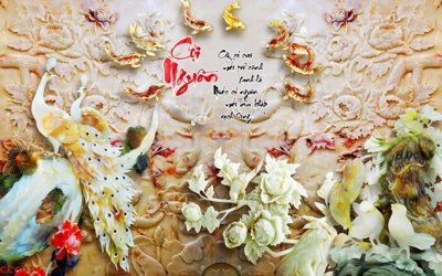 File gốc File gốc tranh chim công CC6014 (in mica) trang trí