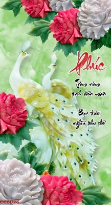 File gốc File gốc tranh chim công CC6026 (bản quyền) cho in ấn