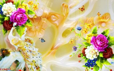 File gốc File gốc tranh chim công CC6037 (phong cách) cổ điển