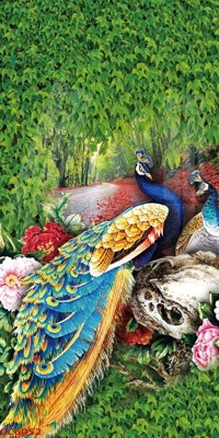 Mua file gốc File gốc tranh chim công CC6052 (in ấn) tại Filetranh.com