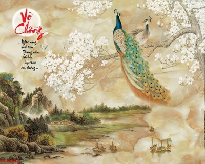 File ảnh File gốc tranh chim công CC6062 (gốc) in biển hiệu