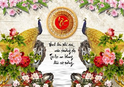 Download file tranh PSD File gốc tranh chim công CC6067 để chỉnh sửa