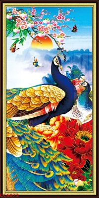 Tải file tranh gốc File gốc tranh chim công CC6073 chất lượng cao