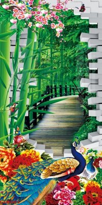 File gốc File gốc tranh chim công CC6091 (cho in ấn) từ kho Filetranh