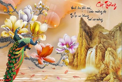 Tải file File gốc tranh chim công CC6097 (ảnh gốc) in gạch 3D