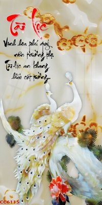 File gốc File gốc tranh chim công CC6115 (in lụa) tranh mã đáo