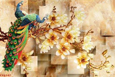 Tải file tranh gốc File gốc tranh chim công CC6147 chất lượng cao