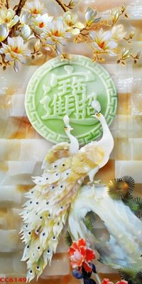 Download file gốc File gốc tranh chim công CC6149 (in mica) logo