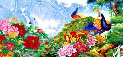 Download file File gốc tranh chim công CC6186 (chuẩn in) File gốc tranh chim công CC6186