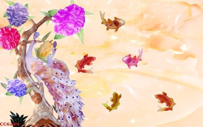 File in ấn File gốc tranh chim công CC6204 (bản gốc) từ file gốc