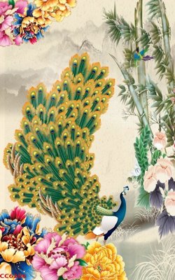 Tải file File gốc tranh chim công CC6206 (gốc) in ấn ngay lập tức