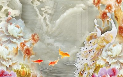 File tranh File gốc tranh chim công CC6239 (gốc) chủ đề động vật