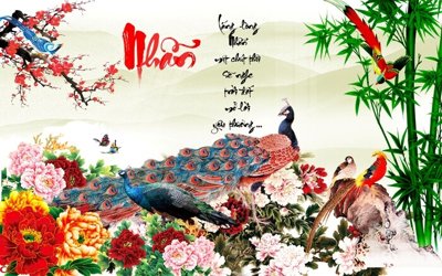 Tải file File gốc tranh chim công CC6246 (ảnh gốc) in tranh kính