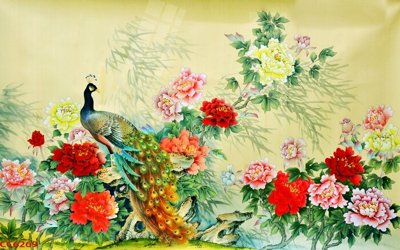 File tranh File gốc tranh chim công CC6269 (gốc) chủ đề động vật