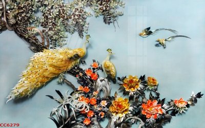 File ảnh File gốc tranh chim công CC6279 (gốc) in poster