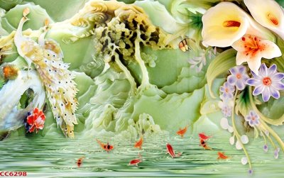 Tải file File gốc tranh chim công CC6298 (PSD) cho in ấn quảng cáo