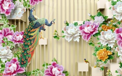 File ảnh File gốc tranh chim công CC6299 (gốc) in poster