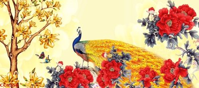 Download file File gốc tranh chim công CC6358 (chuẩn in) File gốc tranh chim công CC6358