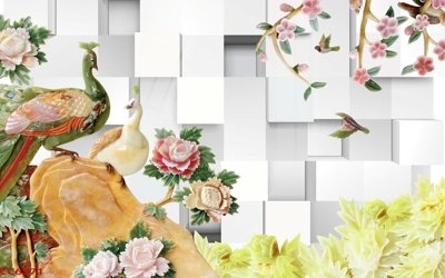 File gốc File gốc tranh chim công CC6371 (dành cho quảng cáo)