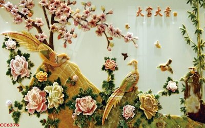 File tranh gốc File gốc tranh chim công CC6376 (bản quyền) Filetranh.com