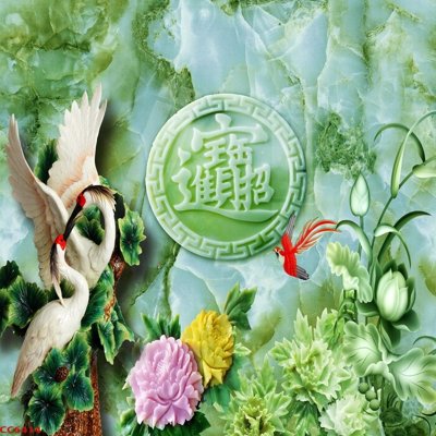 File in lụa File gốc tranh chim công CC6414 (tân cổ điển) File gốc tranh chim công CC6414