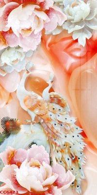 Tải file File gốc tranh chim công CC6423 (ảnh gốc) in tráng gương