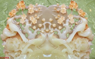 Ảnh gốc file in lụa File gốc tranh chim công CC6504 chi tiết