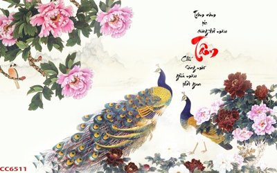 Tải file File gốc tranh chim công CC6511 (ảnh gốc) file AI/EPS